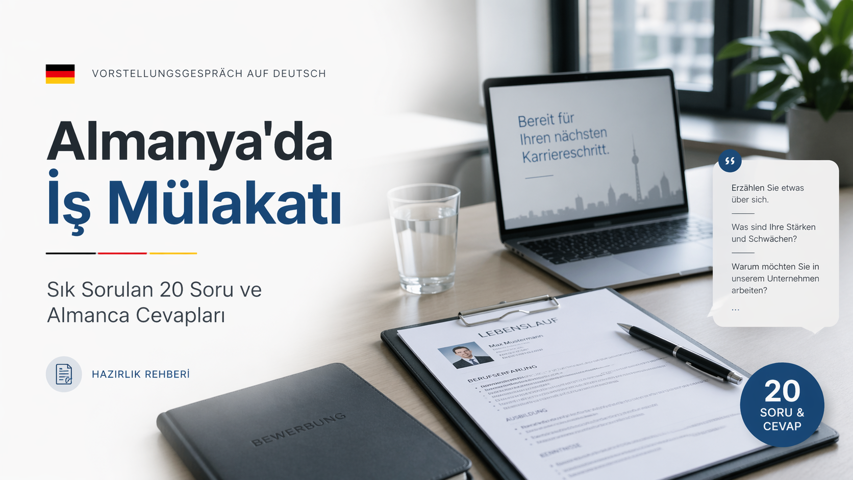 Almanya'da İş Mülakatı: Sık Sorulan 20 Soru ve Almanca Cevapları