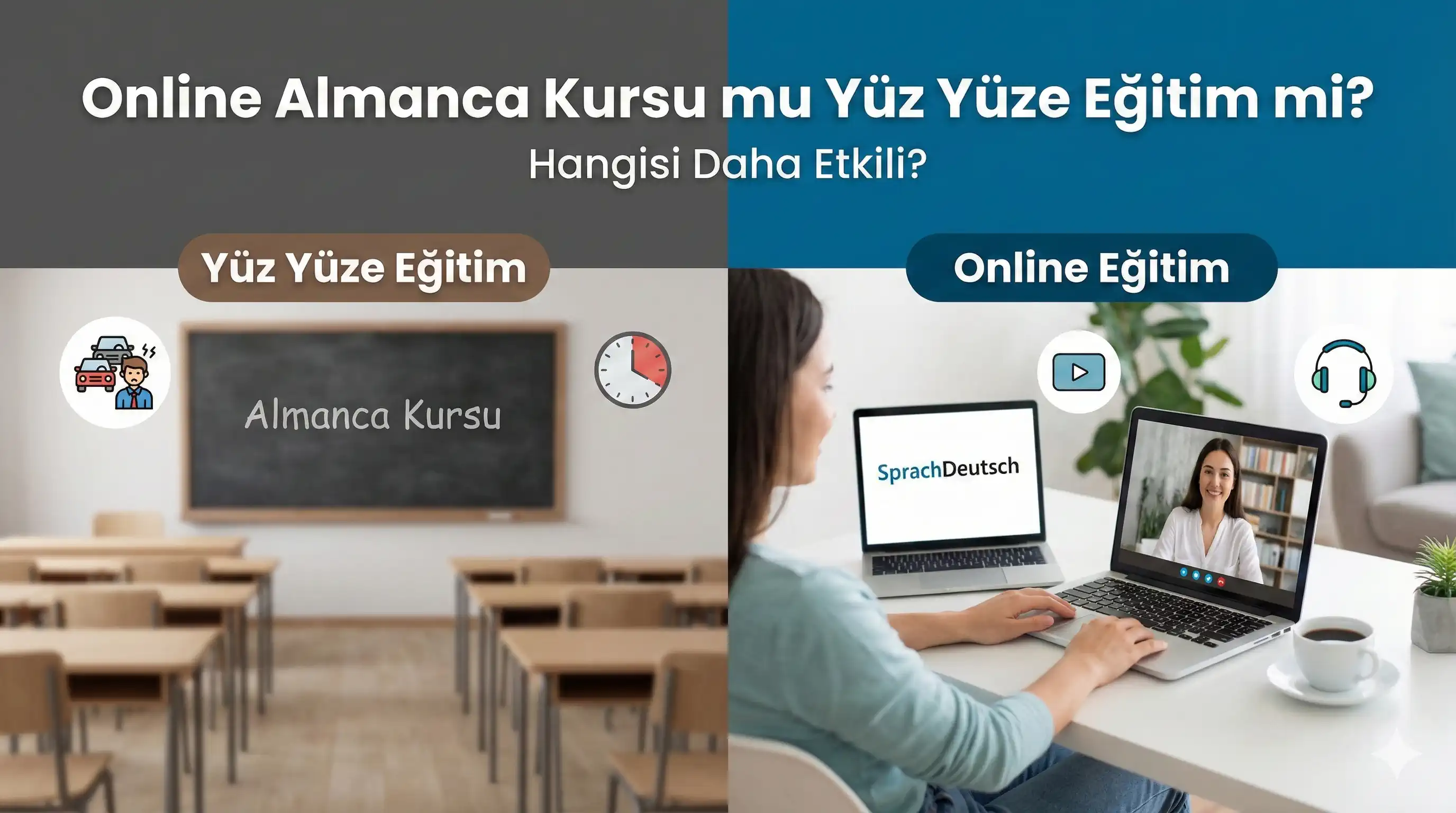 Online Almanca Kursu mu Yüz Yüze mi? Hangisi Daha Etkili?