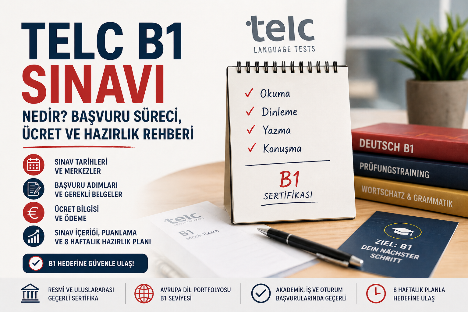 Telc B1 Sınavı Nedir? Başvuru Süreci, Ücret ve Hazırlık Rehberi